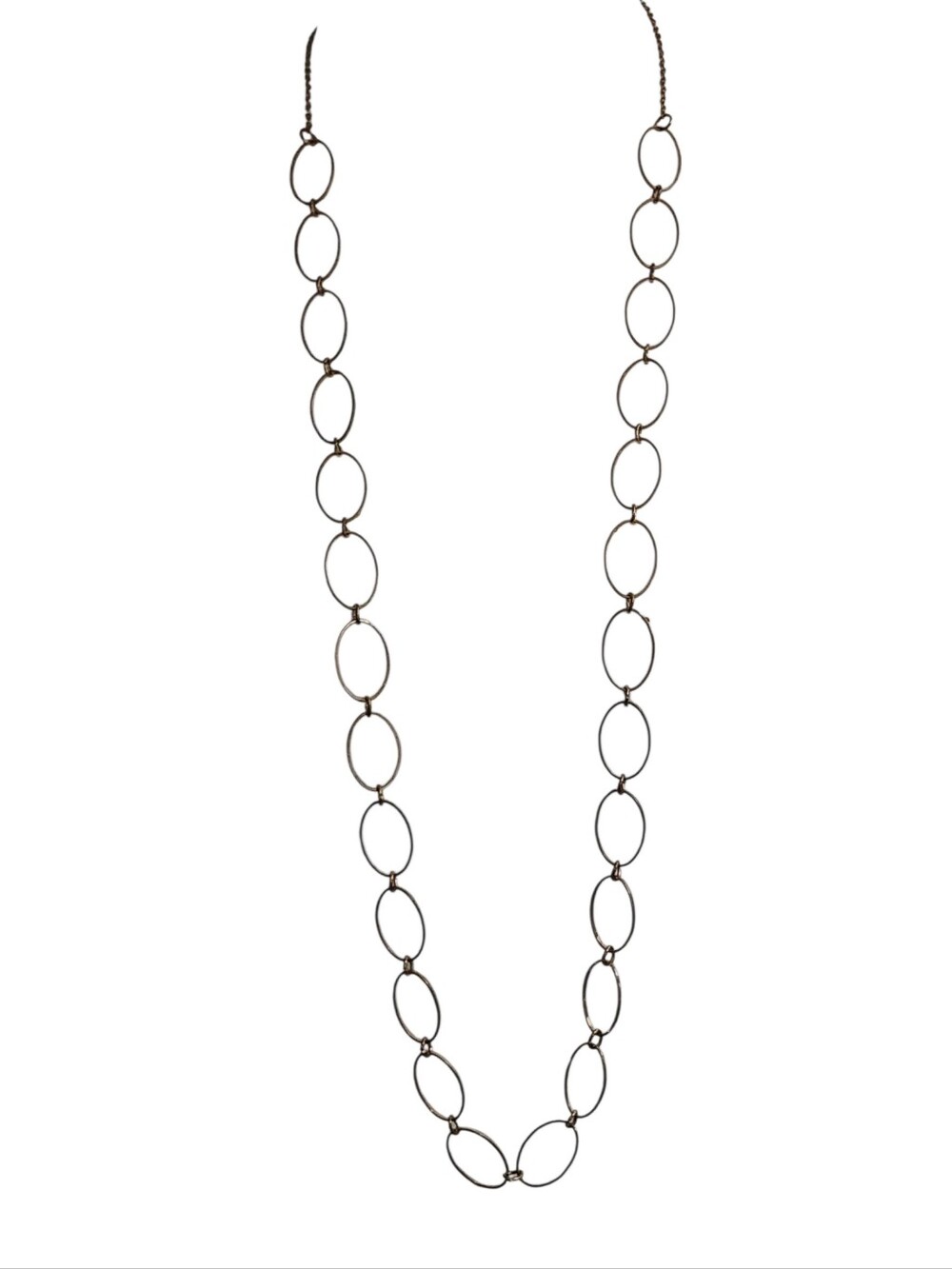 EsMor Goldtone Oval Link Necklace
